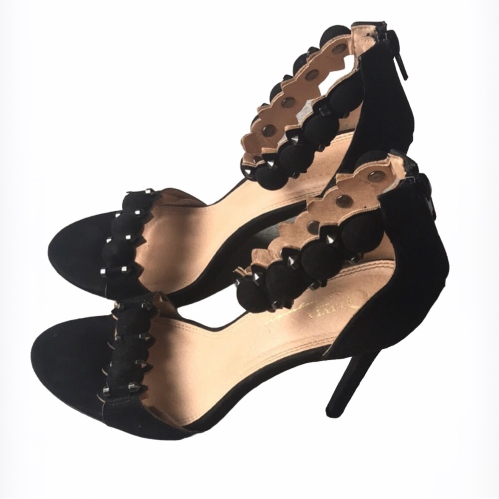 4X HP. OLIVIA FERGUSON Black Ankle Strap Sandal Party Cocktail Heels